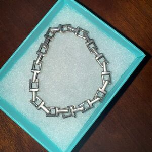 Tiffany & Co. Silver Bracelet with Geometric Links